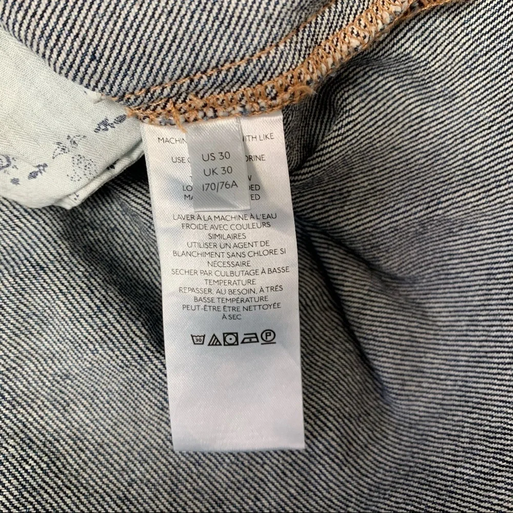Free People Skirt Womens 30 Blue Distressed Denim Frayed Boho Hippie Y2K